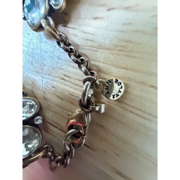 Ann Taylor Pearl & Rhinestone Gold Statement Necklace 18" Elegant Womens Jewelry - Picture 9 of 12